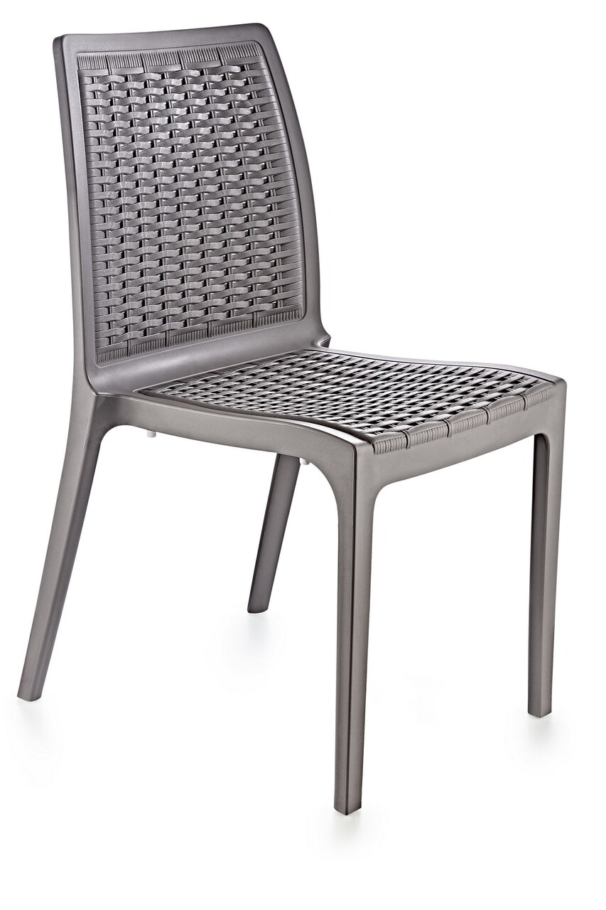 Scaun, Hanah Home, Rattan, 57x85x46 cm, Gri deșert - imagine 3